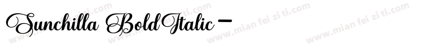 Sunchilla BoldItalic字体转换